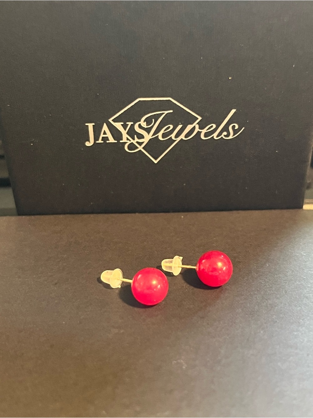 10k solid gold pink gemstone  Stud Earrings